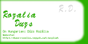 rozalia duzs business card