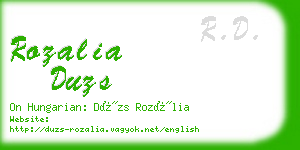 rozalia duzs business card